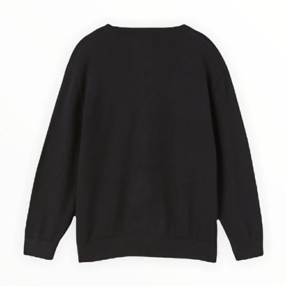 ZARA Kids | Black | EXTRA THIN MERINO WOOL KNIT SWEATER